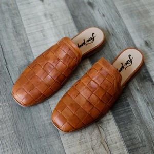 Free People Maya Woven Leather Mules
